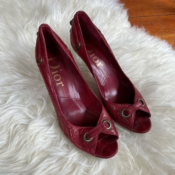 Vintage Dior Kitten Heels Red ❤️ - Picture 4 of 5